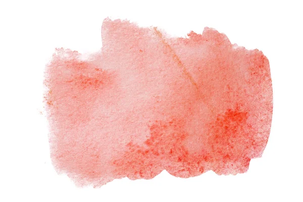 Warna Air Red Blot Tekstur Pada Latar Belakang Putih Mengkilap — Stok Foto