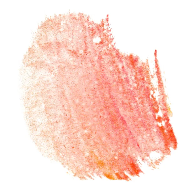 Rode Vlek Aquarel Textuur Witte Achtergrond Penseelstreek Glanzende Parelverf Glanzende — Stockfoto