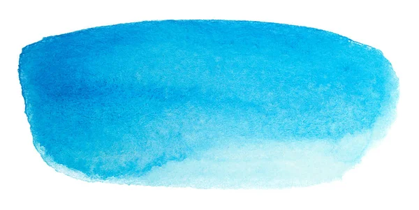 Mancha Aquarela Mancha Azul Com Textura Fundo Branco Elemento Design — Fotografia de Stock