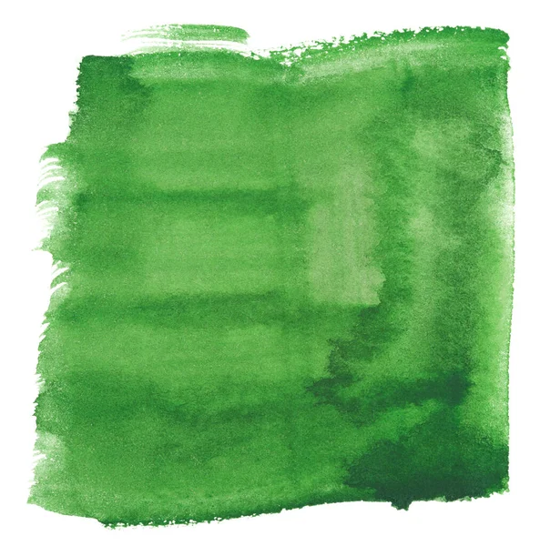 Fond Aquarelle Teinte Verte Sur Papier Texturé Sur Fond Blanc — Photo