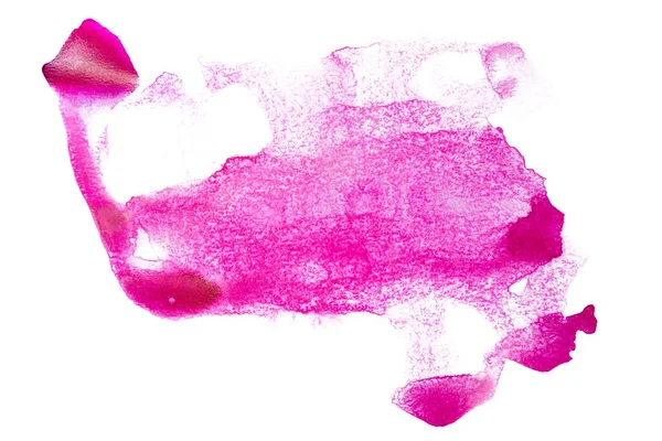 Teinte Aquarelle Violette Avec Texture Papier Sur Fond Blanc Isolé — Photo