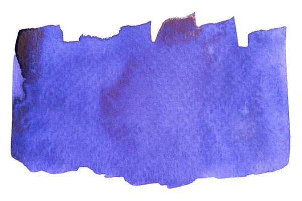 Akvarell Kék Folt Fehér Háttér Papír Textúra — Stock Fotó