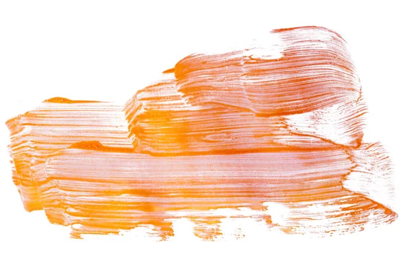 Oransje Med Flekkete Flerfargede Flekker Tidevann Maling Med Papirtekstur Hvit – stockfoto