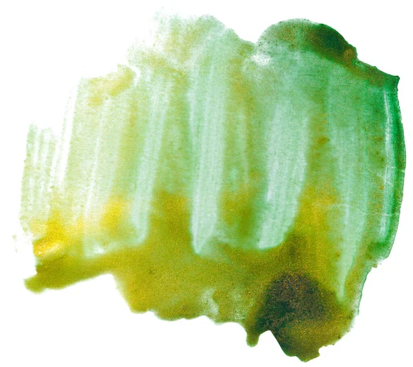 Grønn Gul Akvarellfarget Flerfarget Flekk Fletter Maling Flekk Med Strimler – stockfoto