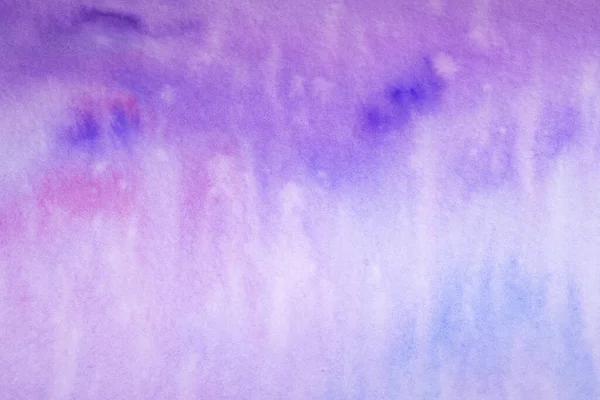 Akvarell Bakgrund Fylld Violett Lila Texturerat Akvarellpapper Färg — Stockfoto