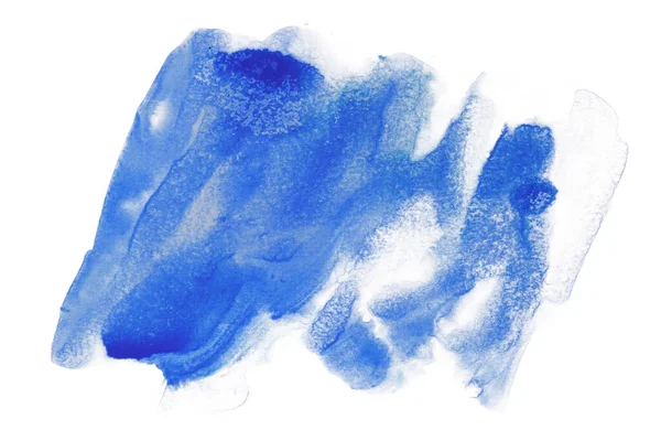 Manchas Água Aquarela Azul Com Coloração Tinta Com Textura Papel — Fotografia de Stock