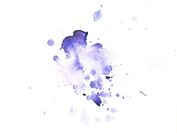 Акварельный Элемент Брызг Синей Краски — стоковое фото