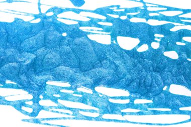 Beyaz arka plandaki mavi leke izole edildi. el çizimi.