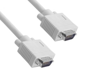 kablo vga bağlantıları beyaz arkaplan üzerine eklenir