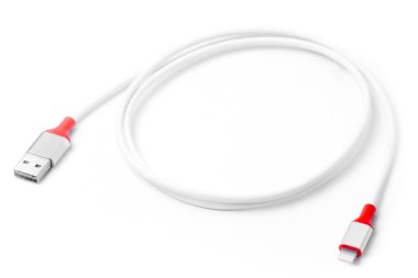 Telefonun kablosu iki yönlü şimşekle bükülmüş.