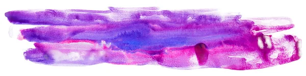 Blaulila Aquarell Fleck Bunte Flecken Gezeiten Von Farbe Auf Weißem — Stockfoto