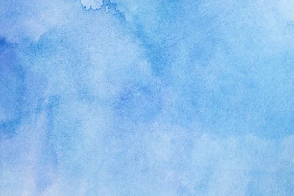 Fundo Aquarela Azul Abstrato Mão Pintada Sobre Papel Textura Aquarela — Fotografia de Stock