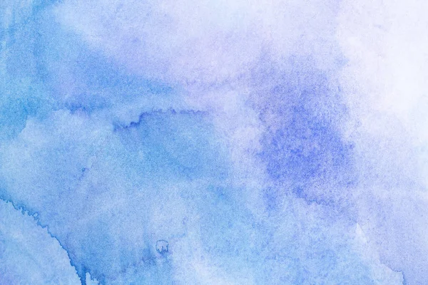 抽象的な青の水彩背景 紙水彩で手描き インクウォッシュ — ストック写真