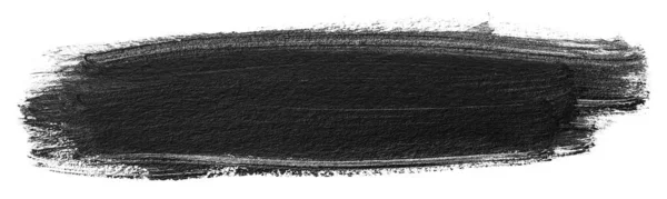 白い背景に濃い灰色のアクリル染色体 筆と絵具で手描き アクリルブラシストローク抽象液体インクパターン — ストック写真