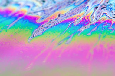 Yanardöner resimlerin soyut arkaplan dokusu. Sabun köpüğü