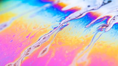 Yanardöner resimlerin soyut arkaplan dokusu. Sabun köpüğü