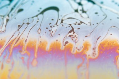 Yanardöner resimlerin soyut arkaplan dokusu. Sabun köpüğü