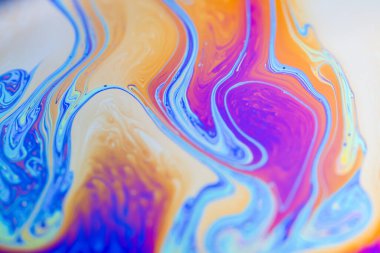 Yanardöner resimlerin soyut arkaplan dokusu. Sabun köpüğü