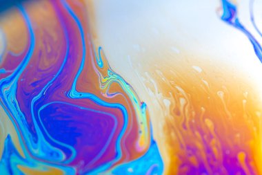 Yanardöner resimlerin soyut arkaplan dokusu. Sabun köpüğü