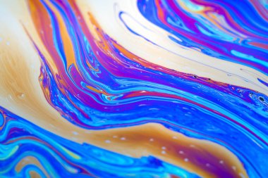 Yanardöner resimlerin soyut arkaplan dokusu. Sabun köpüğü