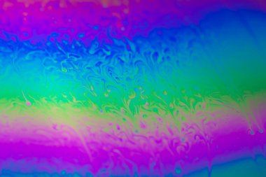 Yanardöner resimlerin soyut arkaplan dokusu. Sabun köpüğü