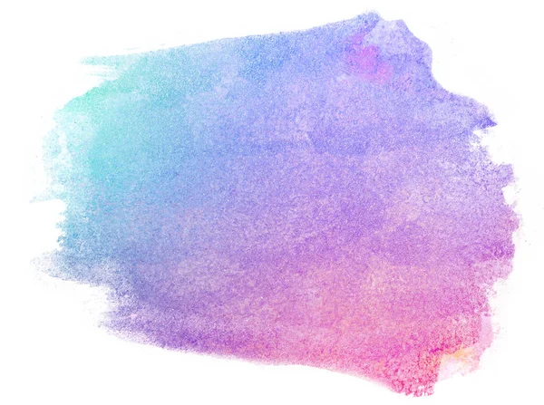 Aquarela Azul Púrpura Com Transição Gradiente Sobre Fundo Branco Isolado — Fotografia de Stock