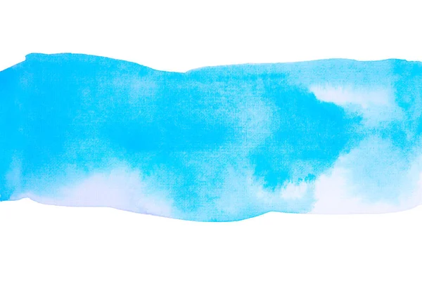 Blauwe Aquarel Met Hand Geschilderde Achtergrond — Stockfoto