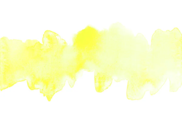 Žlutý Proužek Akvarel Pozadí — Stock fotografie