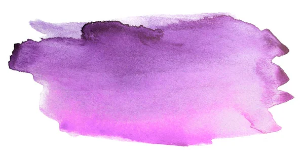 Texture Aquarelle Violet Vif Isolé Sur Fond Blanc — Photo