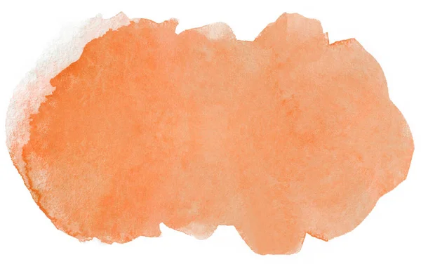 オレンジ水彩の質感 — ストック写真