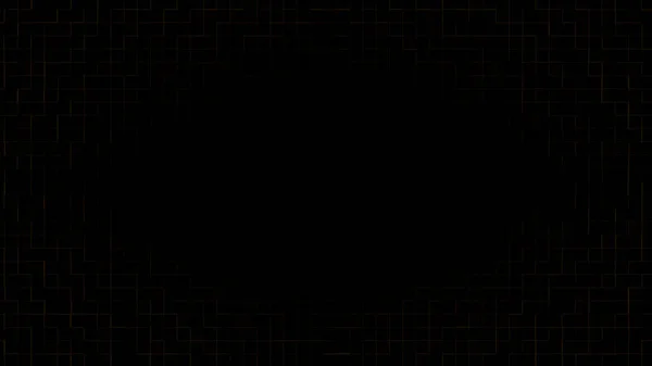 Квадрати Текстурованого Чорного Абстрактного Фону Жовтими Золотими Смугами Ілюстрація Рендеринг — стокове фото