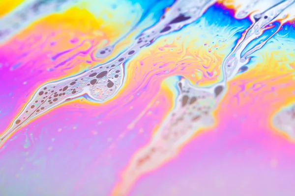 Yanardöner resimlerin soyut arkaplan dokusu. Sabun köpüğü