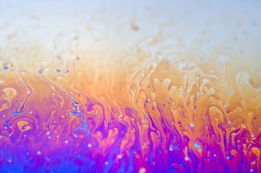 Yanardöner resimlerin soyut arkaplan dokusu. Sabun köpüğü