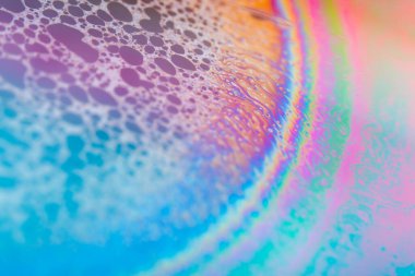 Yanardöner resimlerin soyut arkaplan dokusu. Sabun köpüğü