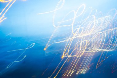 Lens ışıklarının bulanık arkaplanı soyut