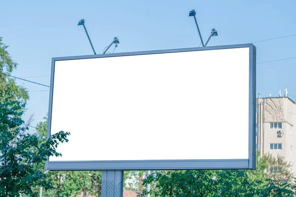 Duży Billboard Makiecie Miasta — Zdjęcie stockowe