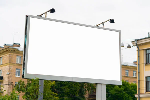 Duży Billboard Makiecie Miasta — Zdjęcie stockowe