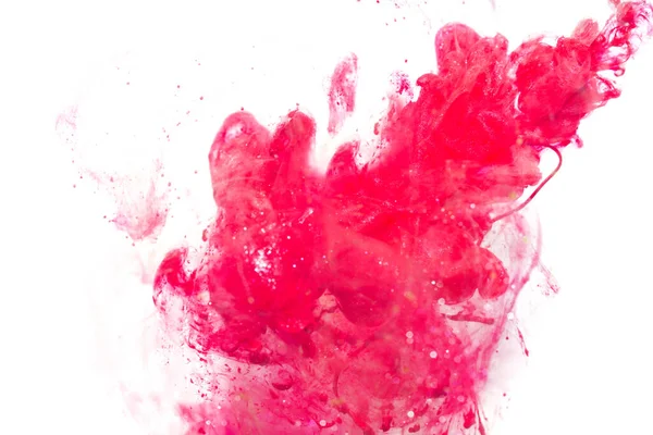 Pintar Agua Explosiones Tinta Agua Pintura Roja —  Fotos de Stock