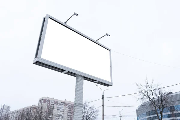 Billboard Mockup Наружной Рекламы Стоянка Городе Наружная Реклама — стоковое фото