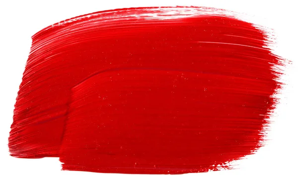 Acrilico Elemento Macchia Rossa Sfondo Bianco — Foto Stock