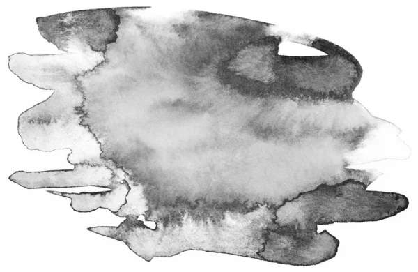 Abstrakte Textur Aus Schwarzer Tinte Auf Weißem Hintergrund Aquarellstil — Stockfoto