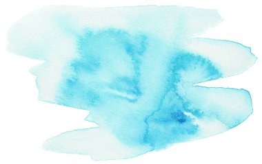 Soyut renkli lekeler suluboya turkuazlar