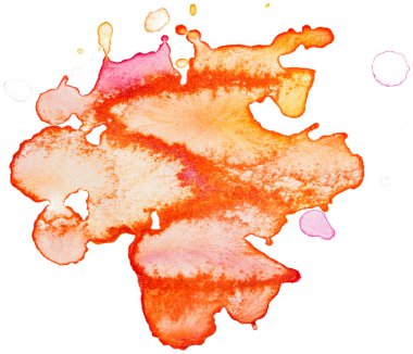 turuncu el boyalı renkler suluboya leke arkaplan