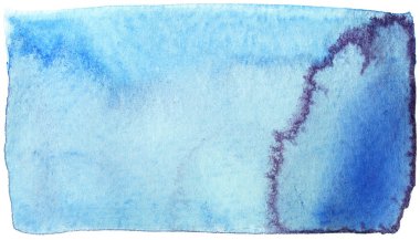 Mavi arkaplan dikdörtgen suluboya ögesi