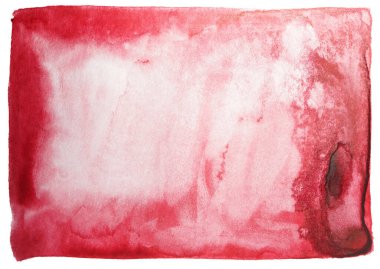 Kırmızı arkaplan dikdörtgen suluboya ögesi