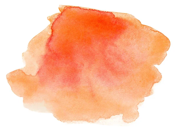 Aquarelvlek Oranje Rood Mockup Element Penseelstreek — Stockfoto