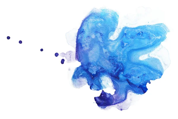 Struktura Akvarelů Abstraktní Modrá Akvarel Skvrna Grunge Kapičky Kapky Akvarel — Stock fotografie