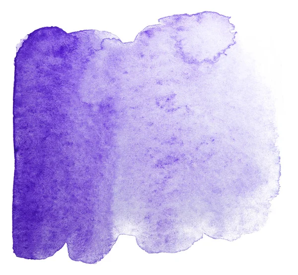 Akvarell Konsistens Violett Akvarell Plats Isolerad Vit Bakgrund — Stockfoto