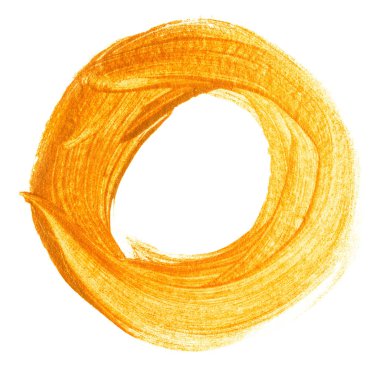 Akrilik lekeli altın çember metalik parlak fırça fırçası fırça fırçası MOCKUP