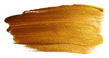 Akrilik leke altın metalik parlak fırça darbesi MOCKUP elementi